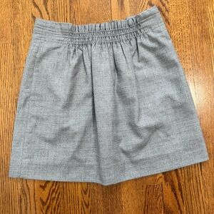 J.Crew Tan/Gray Elastic Waist Mini Skirt Wool Blend Size 10